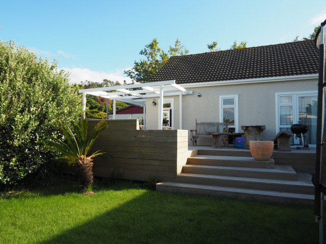 Talboy's cottage remodel transitional-deck