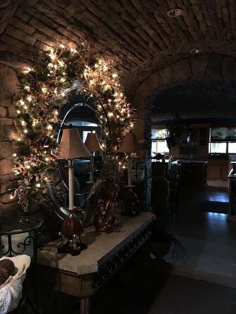 Stone Ceiling rustic-hall