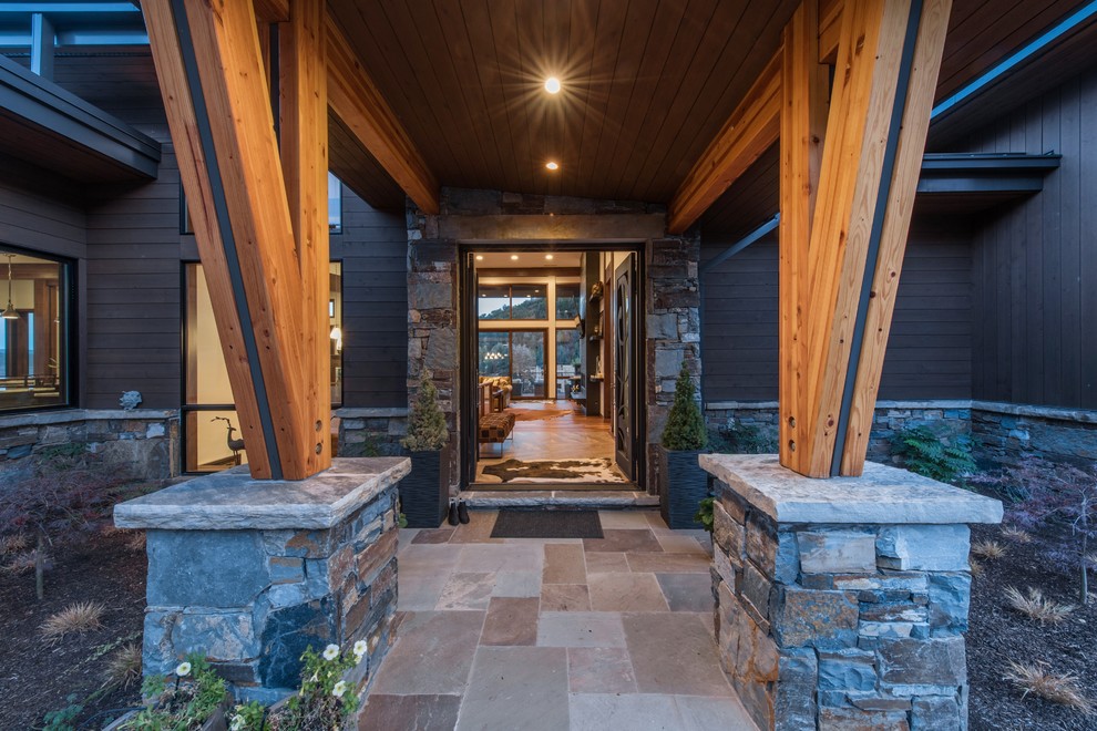 Inspiration for a modern entryway remodel in Salt Lake City