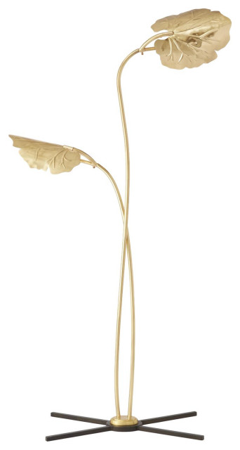 mid century brass floor lamp