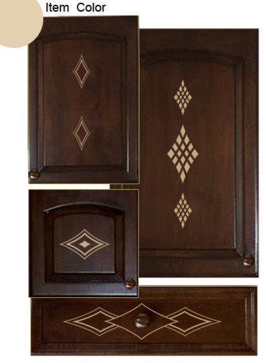 Kitchen Cabinet Decals Diamonds Theme Contemporary Wall