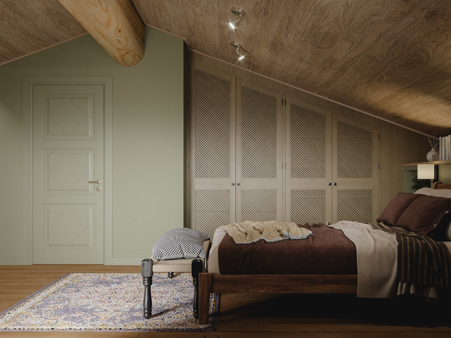 Интерьер деревянного загородного дома в Нижних Сергах