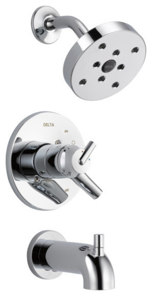 Delta Trinsic Monitor 17 Series H2Okinetic Tub & Shower Trim, Chrome, T17459