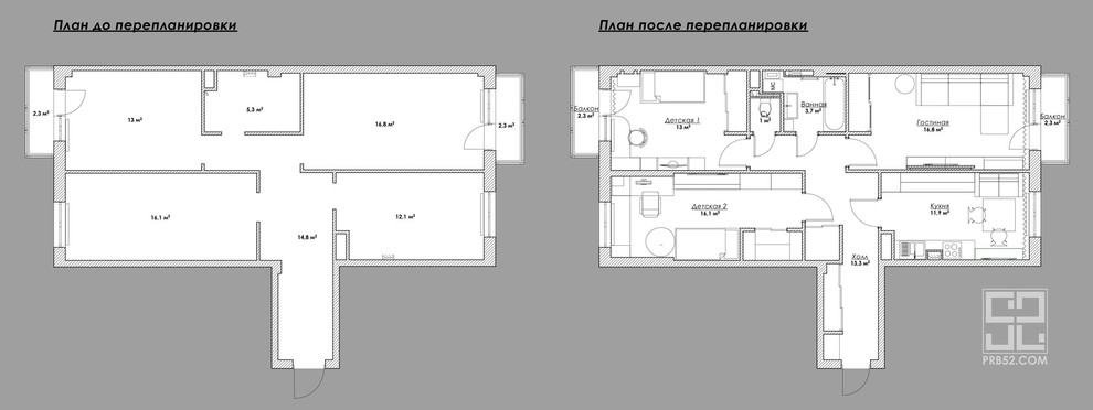 Проект интерьера квартиры в ЖК "Каскад"