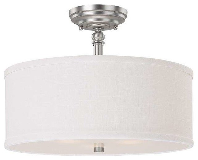 Capital Lighting Fixture Company Loft Semi Flush Mount Loft 3 Light Semi Flush Mount Matte Nickel And White Transitional
