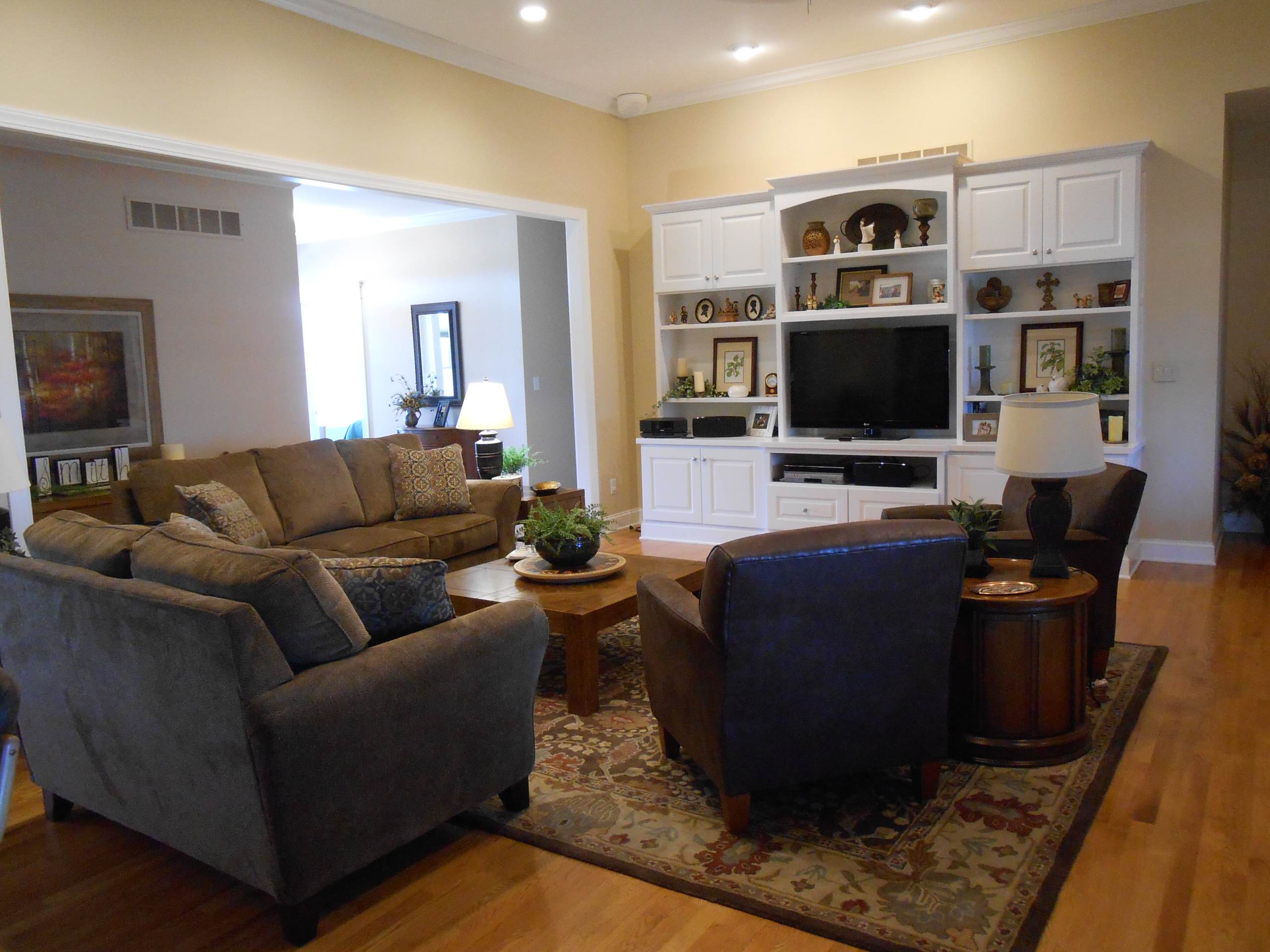 Living room Re-design with Custom Entertainment Center