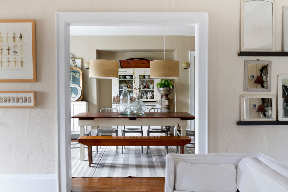 Dining room - eclectic dining room idea in New York