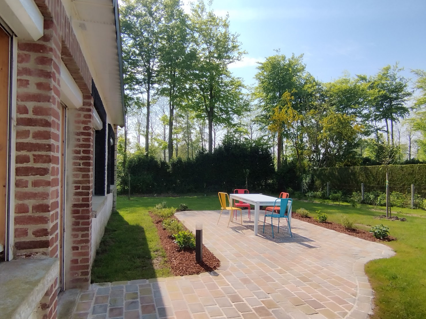 Une terrasse abritée du vent