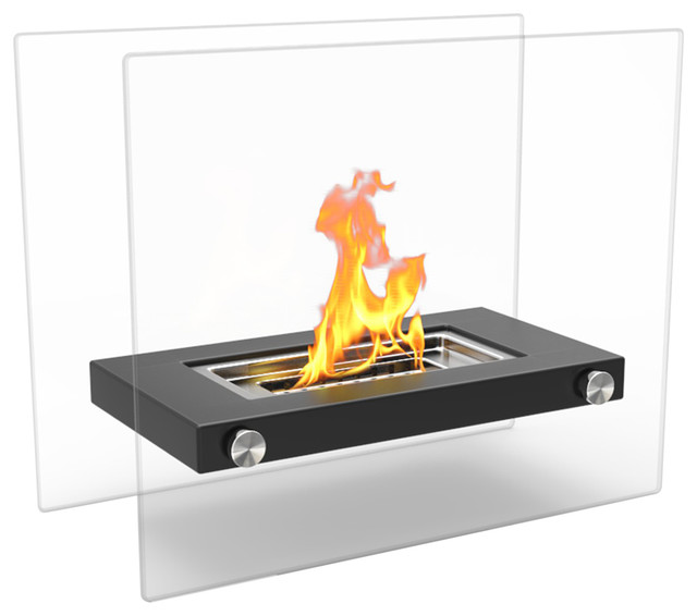 Regal Flame Monrow Ventless Tabletop Portable Bio Ethanol Fireplace Black