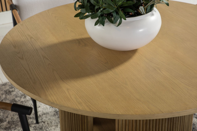 Zara 48" Round Dining Table - Transitional - Dining Tables - by Abbyson ...