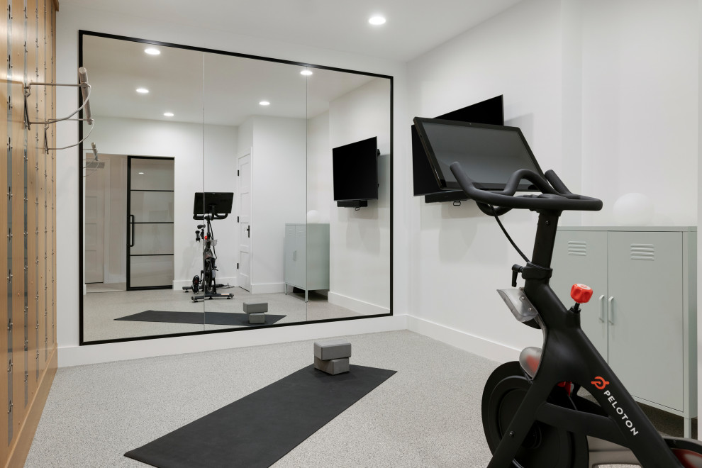 Inspiration for a home gym in Minneapolis.