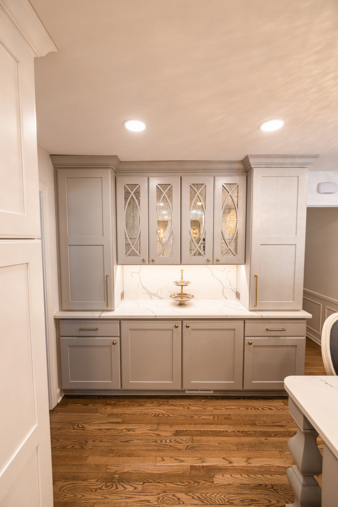 Home design - huge transitional home design idea in Baltimore
