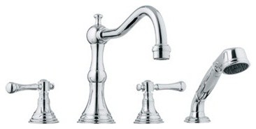Grohe Bridgeford Roman Tub Filler with Personal Hand Shower - Starlight Chrome