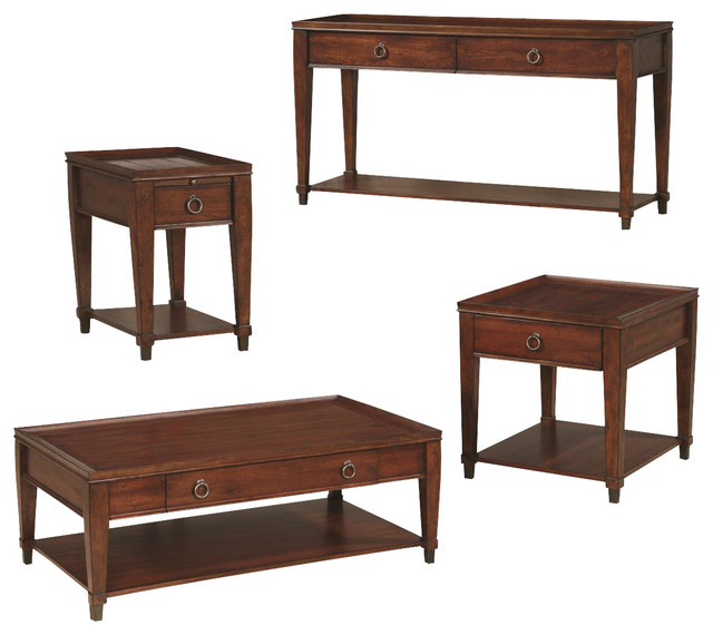 Hammary Sunset Valley 50 4 Piece Rectangular Tail Table Set Hammary Sunset Valley 50 4 Piece Rectangular Tail Table Set