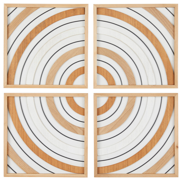Modern Brown Wood Wall Decor Set Modern Wall Accents by Brimfield & May Houzz