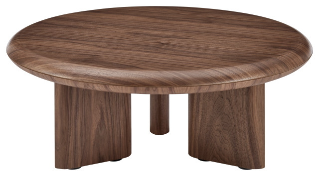 Albert Round Coffee Table, Walnut - Transitional - Coffee Tables - by ...