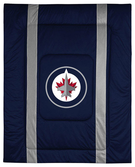NHL Winnipeg Jets Queen Comforter Sidelines Hockey Bed