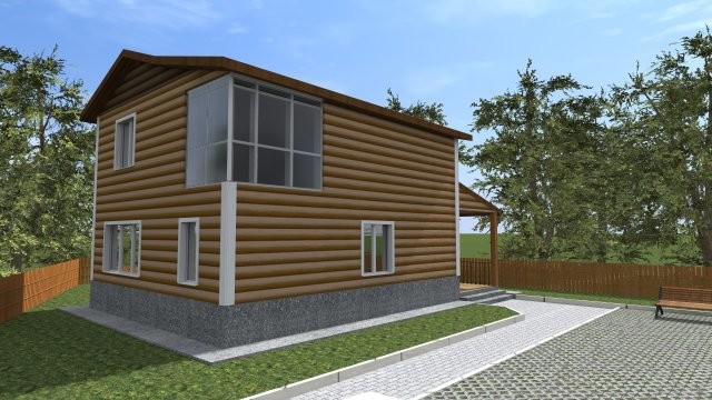 Пенобетонный индивидуальный жилой дом [008.14]