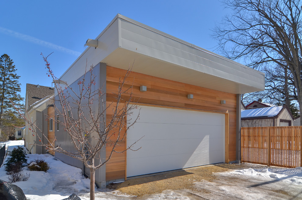 Contemporary attached garage in Minneapolis.