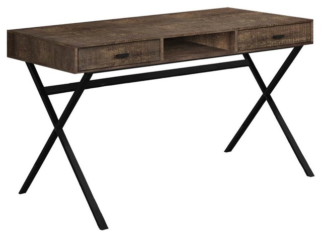 48 Computer Desk Brown Reclaimed Wood Industrial Desks And
