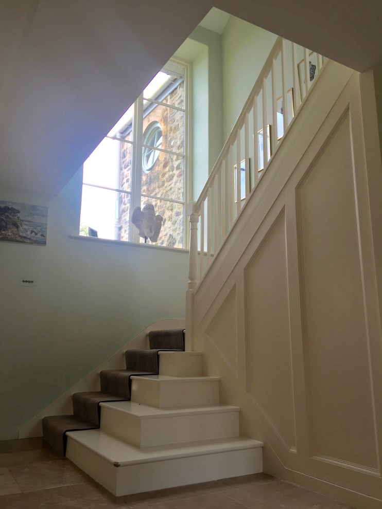 Transitional staircase in Dorset.