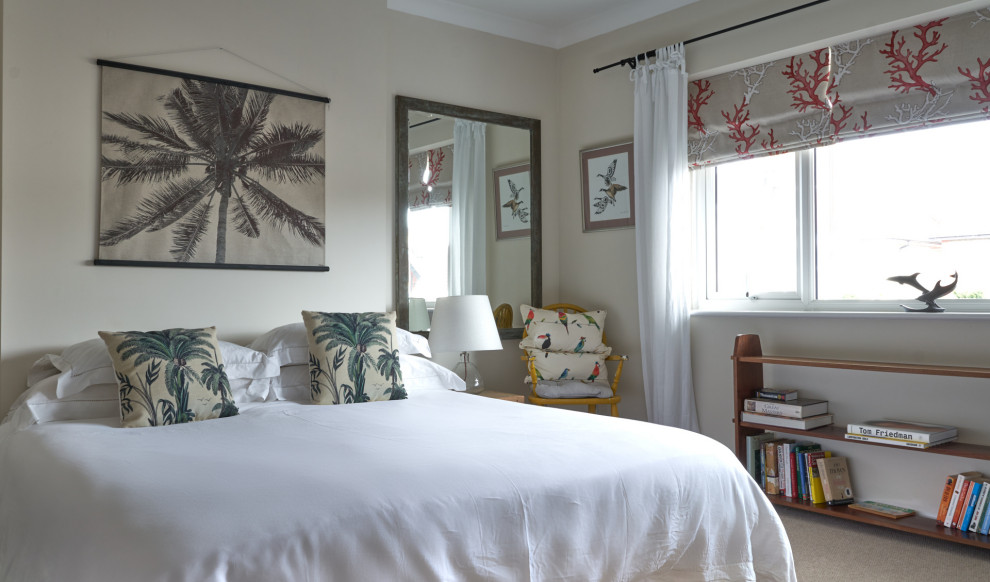Inspiration for a coastal bedroom remodel in Hampshire