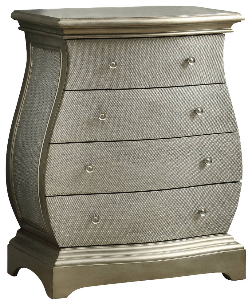 Tiger Veneer Contemporary Bombay Chest Contemporary Dressers by