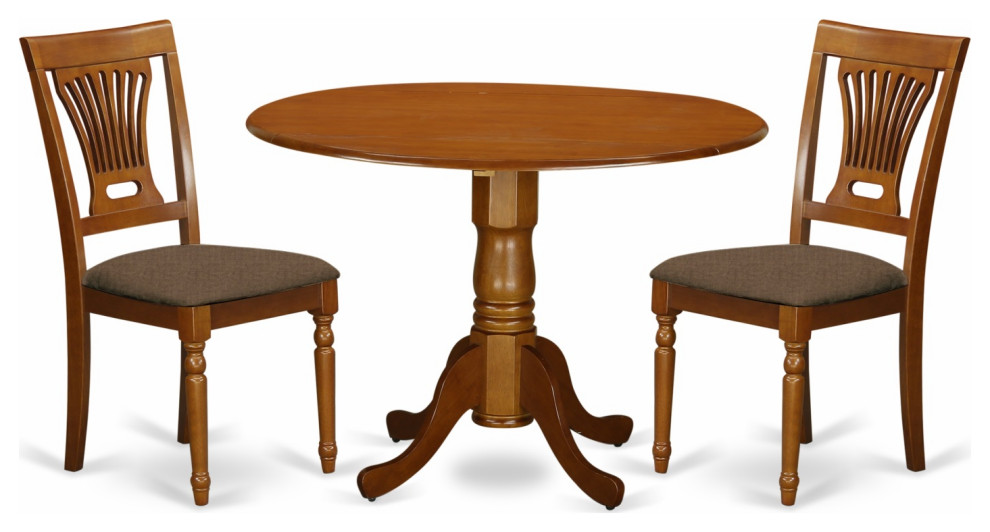 Dlpl3SbrC 3Piece Kitchen Nook Dining Set, Table & 2 Dining Chairs