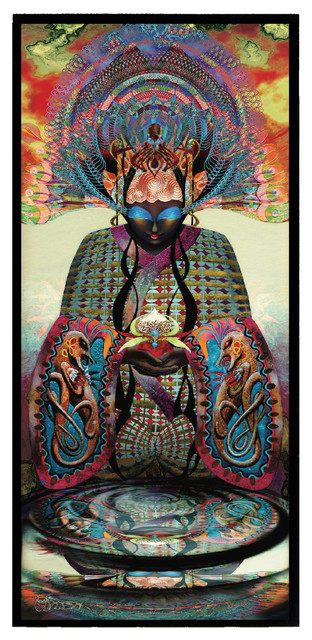 "Vespera" Aluminium Panel Wall Art, Glossy, 45x100 cm