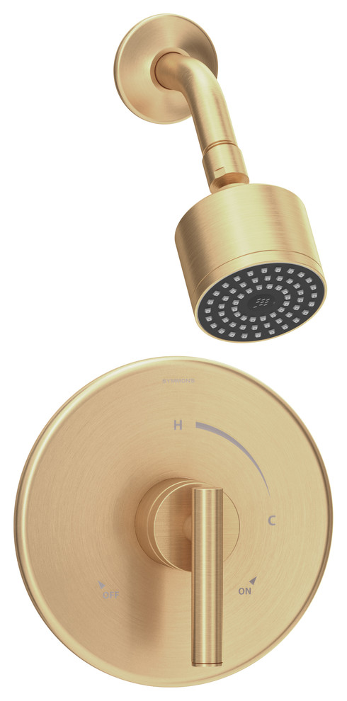 Dia Shower Trim Kit With Brass Escutcheon, Single Handle, Brushed Bronze