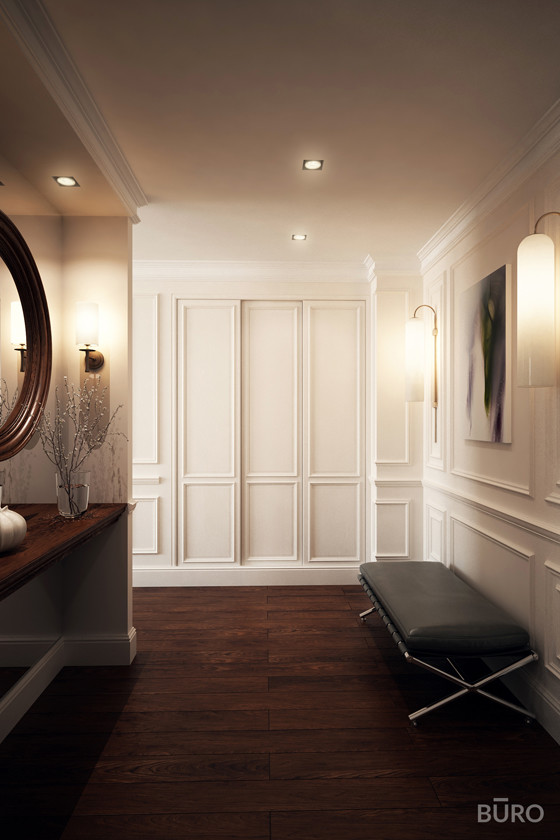 Строгий интерьер в стиле американская классика