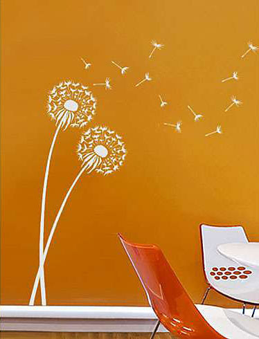 Dandelion Floral Wall Stencil Decal Alternative Small