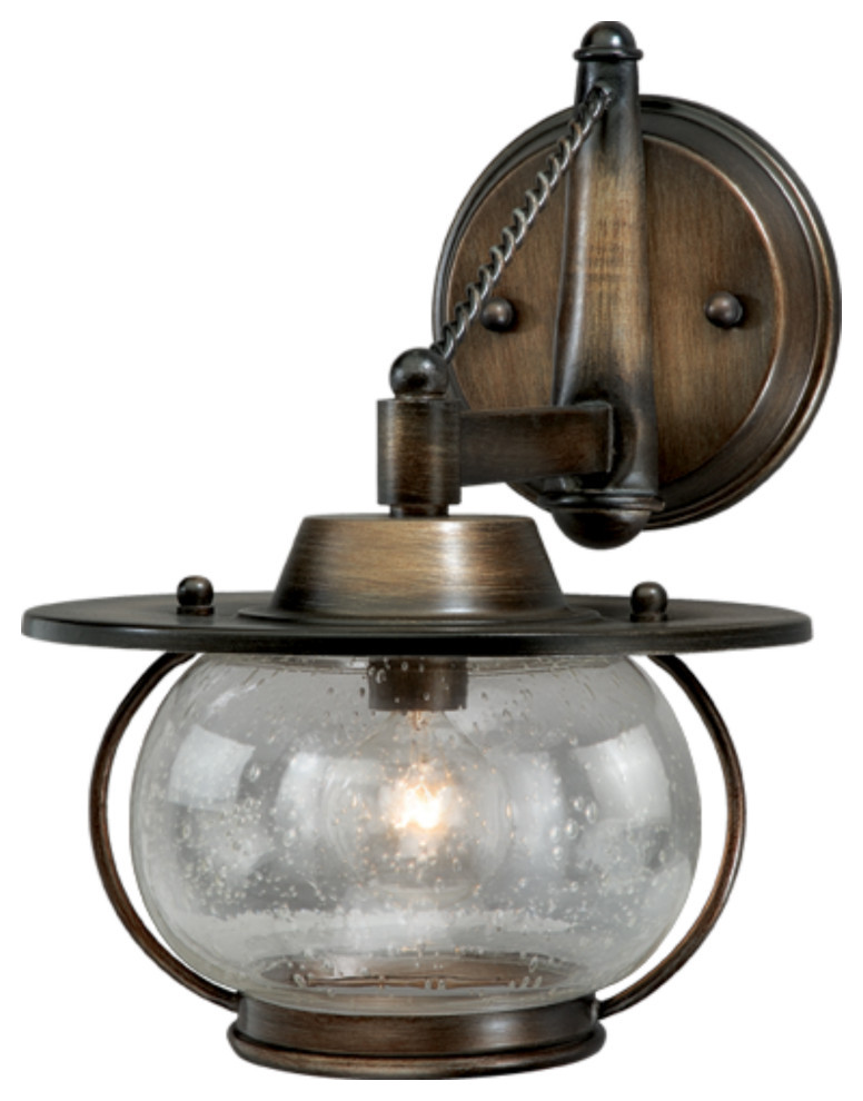 Jamestown 1 Light Bronze Coastal Bathroom Wall Fixture Beach Style