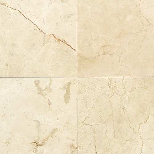Crema Marfil Classic Polished Marble Floor & Wall Tiles 12" x 12" -Lot of 100 Ti