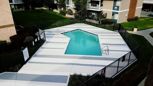 Decorative Concrete Pool Deck contemporary