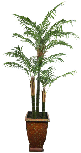 6 Ft. 3-Trunk Areca Palm in Metal  3671