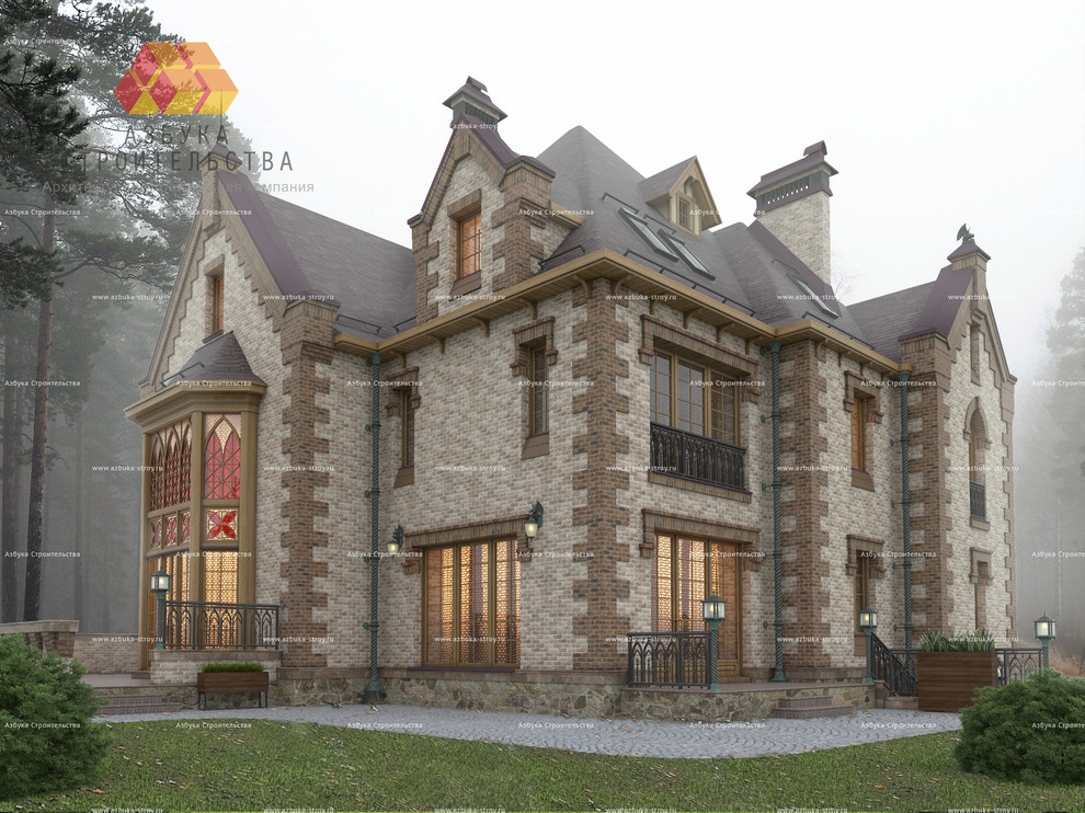 Проект дома в замковом стиле в п. Воейково