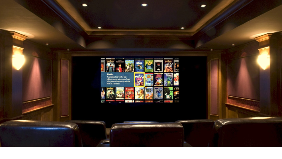 Design ideas for a large home cinema in London.