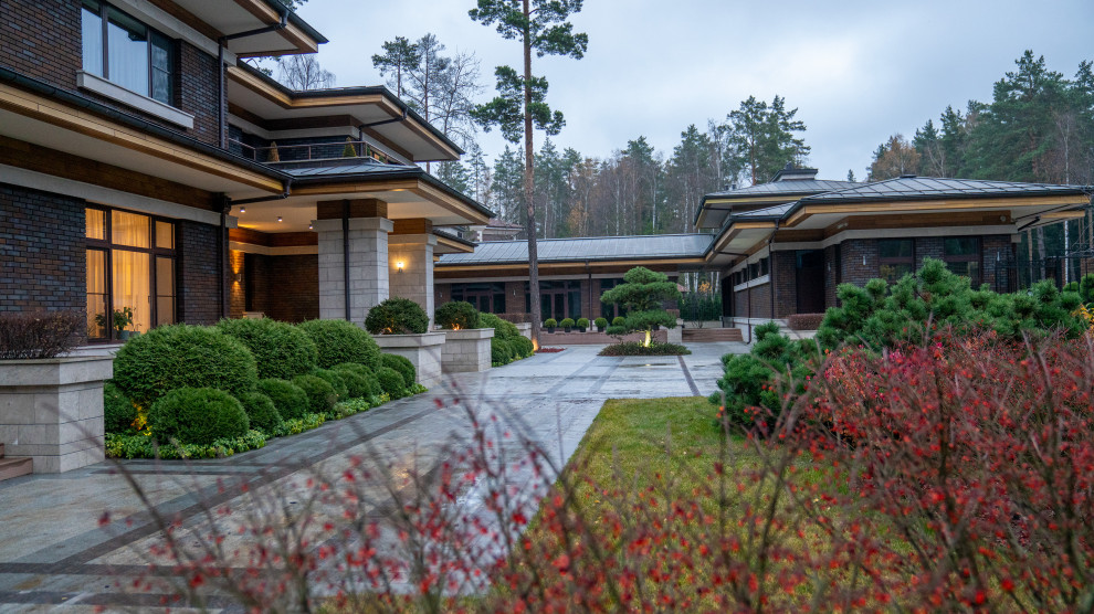 Вилла в стиле Райта. КП "Вымпел" Новорижское шоссе 2016 г.