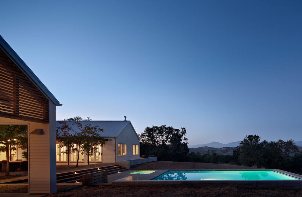 Inspiration for a country backyard pool in San Francisco.
