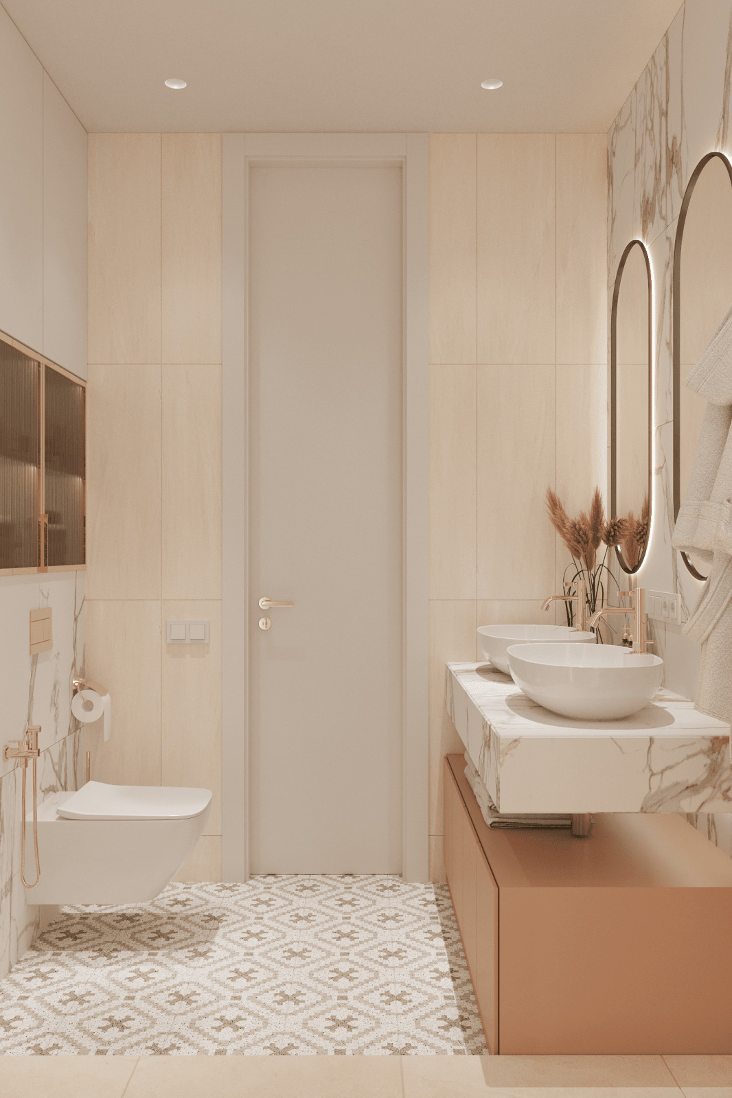 Просторная квартира в нежных оттенках со стильными элементами декора