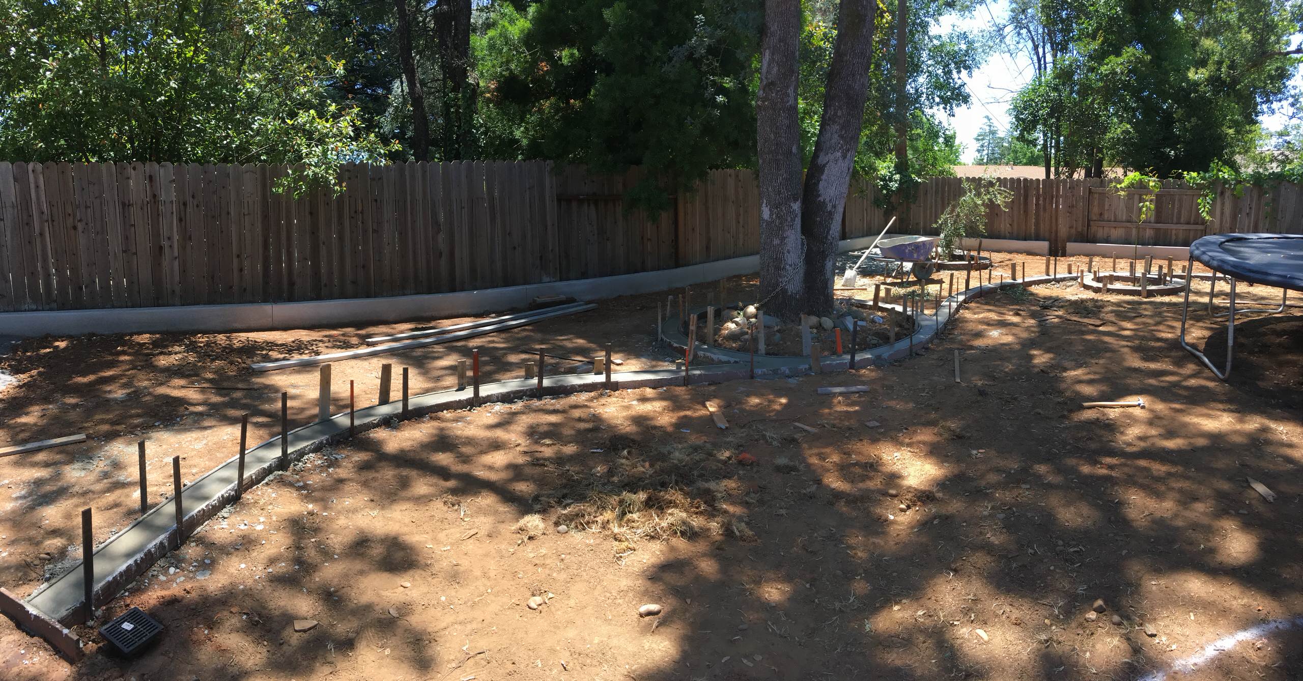 The Zimmerman's Backyard up Grade