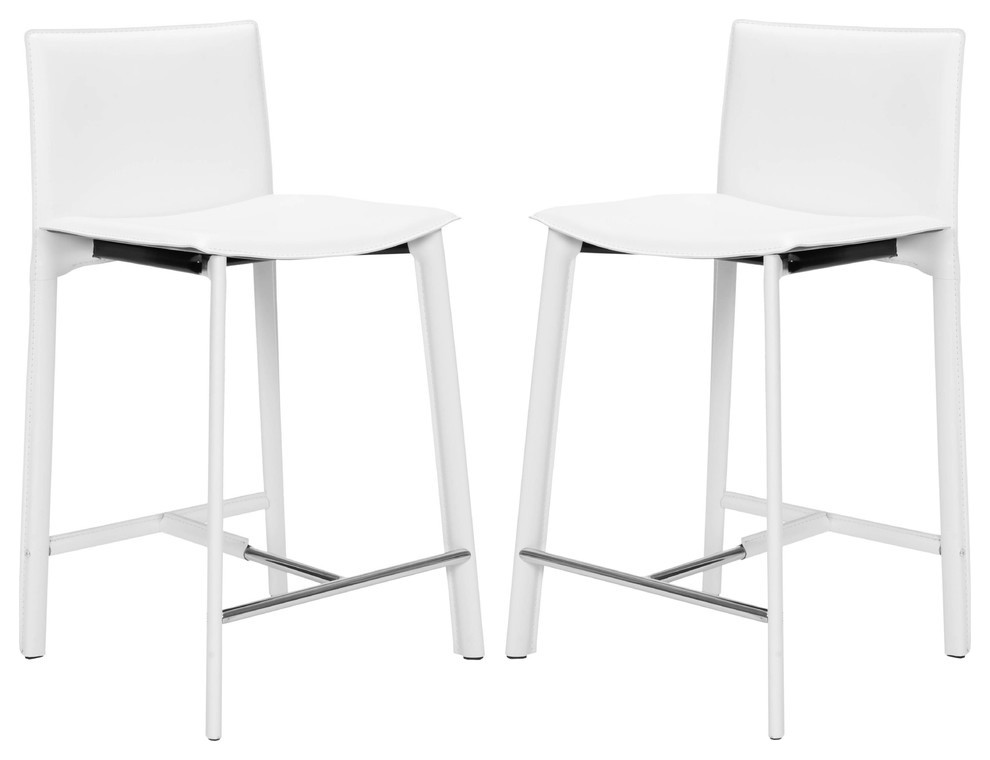 Extra Tall Barstool in White - Set of 2