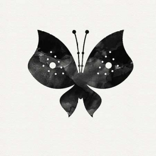 Black And White Butterfly Ii Poster Print By Linda Woods