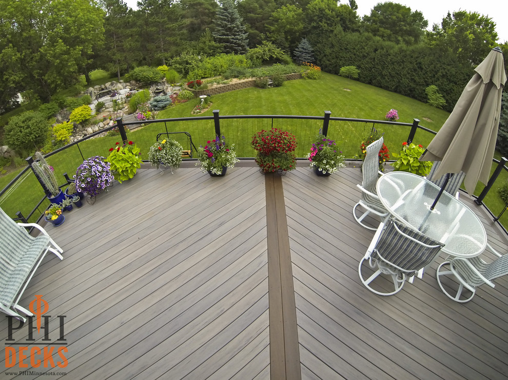 Inspiration for a backyard deck remodel in Minneapolis
