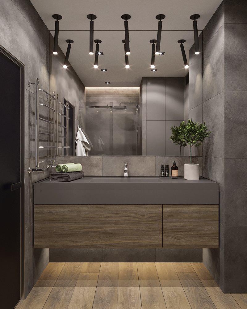 Студия лофт для молодого человека 55 кв.м.