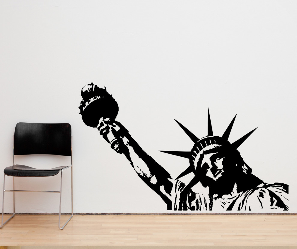 ArtVerse KHI003A3648A Multicolor Watercolor New York City Skyline and Statue of Liberty Removable Art Decal 36 x 48 RetailSource Ltd