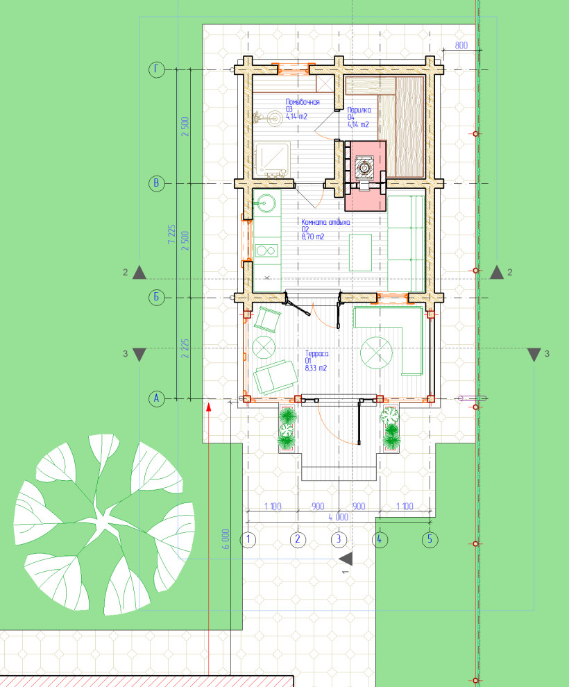 Баня с верандой в н.п. Кульсеитово