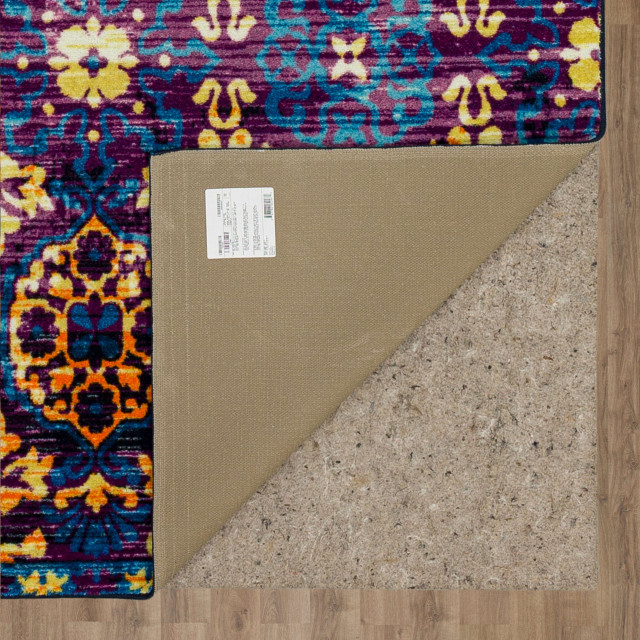 Moelfre Area Rug Mohawk Home Moselle Navy 5' x 8' Area Rug, 10' x 14' - Mediterranean ...