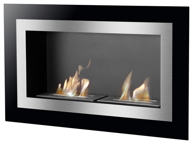 Ignis Recessed Bio Ethanol Fireplace Villa Ventless Wall